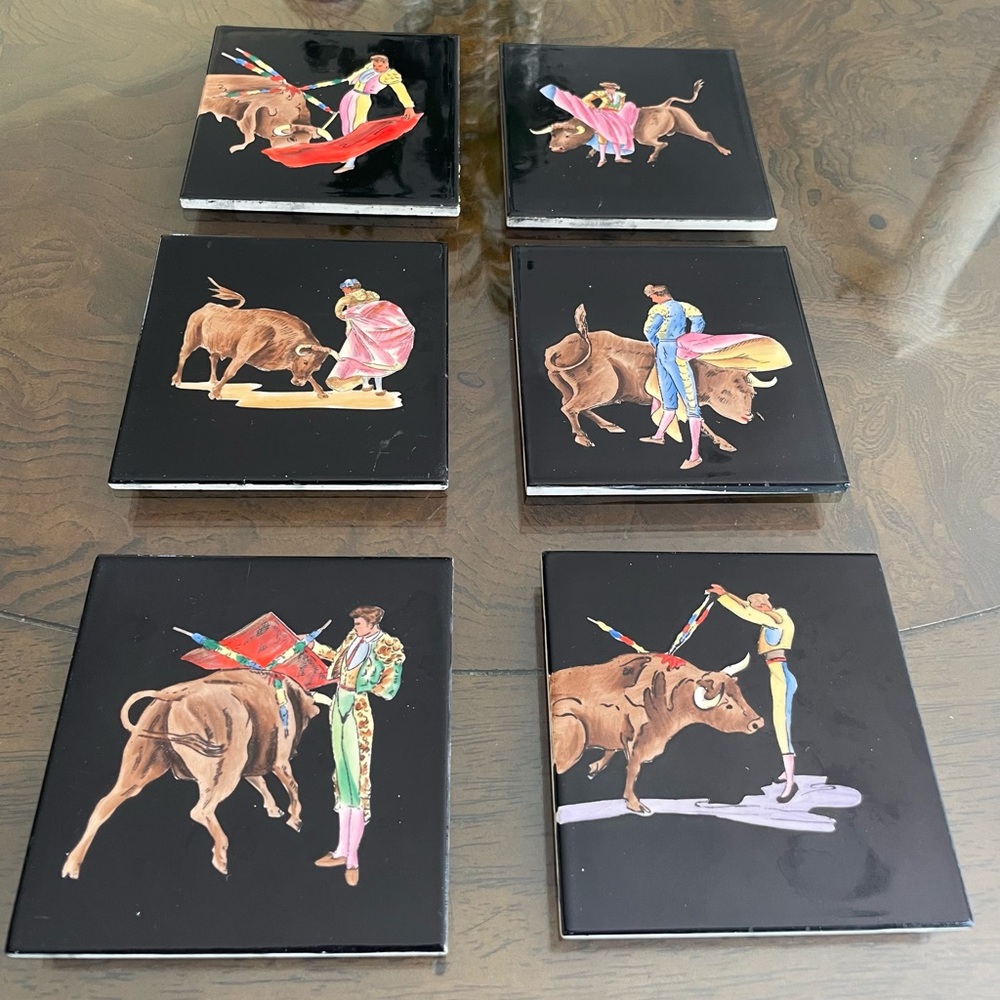 Vintage Aleluia Aveiro Portugal Decorative Tiles from 1950s-1960s